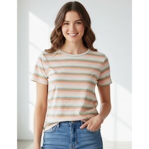 American Eagle Everyday Striped Tee Multicolor Size S